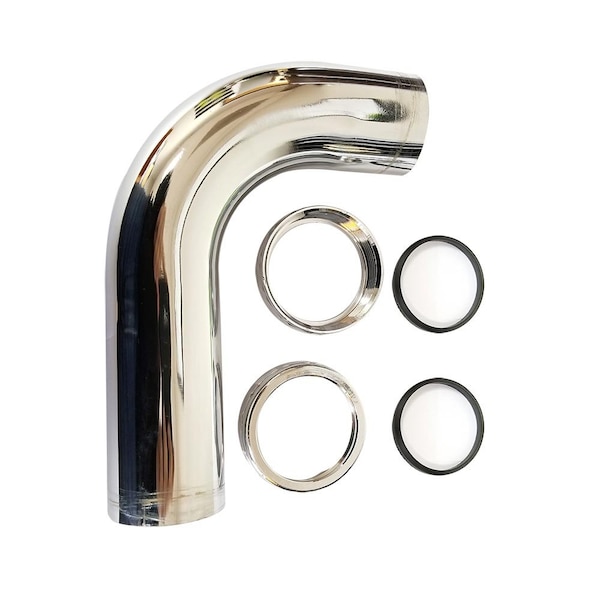 Thrifco Plumbing 22 Gauge 2 Inch x 5 Inch x 7 Inch Chrome Plated Brass Closet Flange 7711036 - main